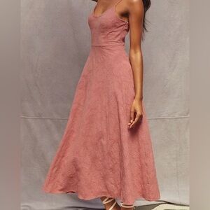 Lulu's A-Line Dusty Rose Maxi Dress
